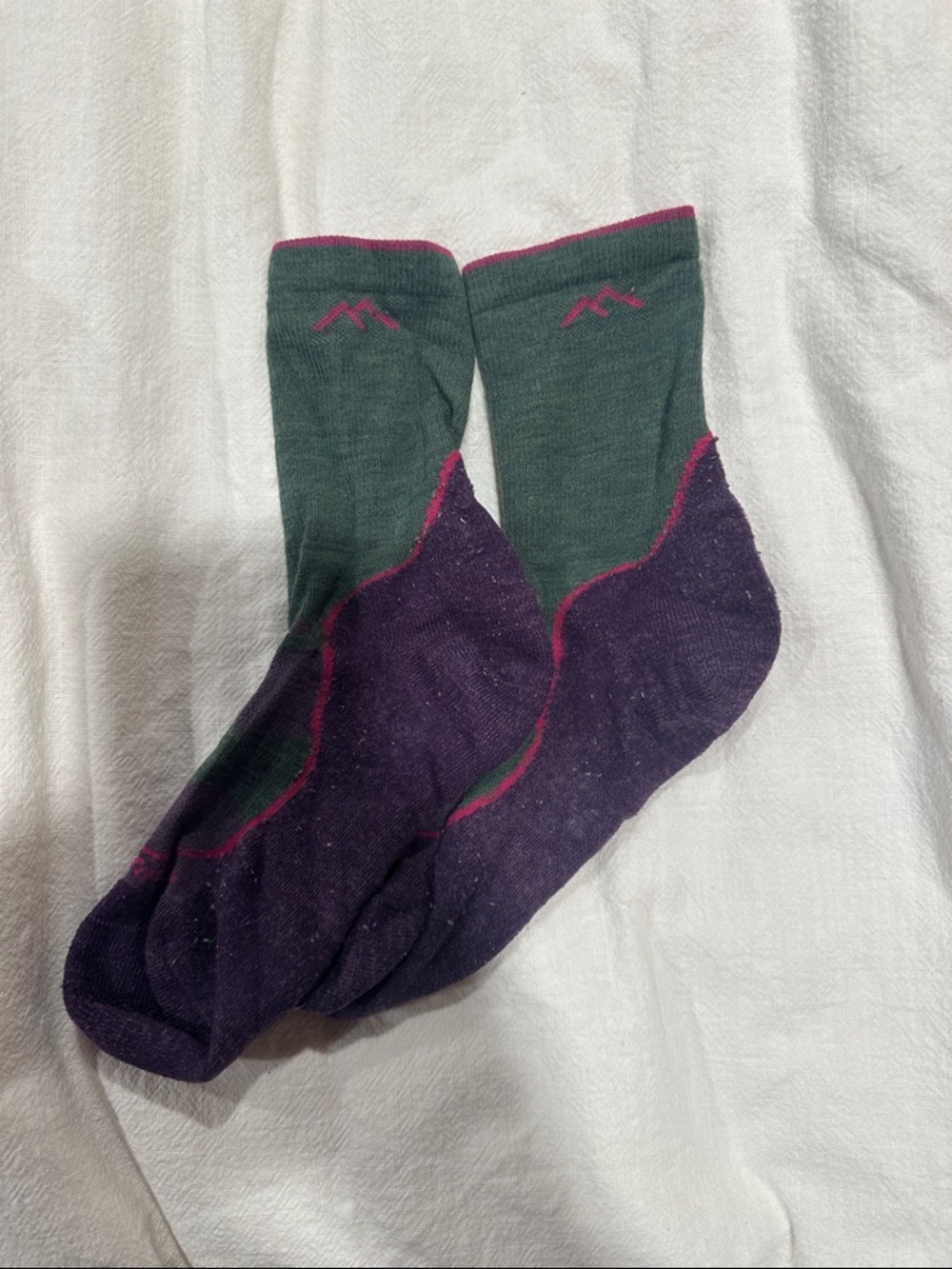 Men's Green & Purple Performance Crew Socks